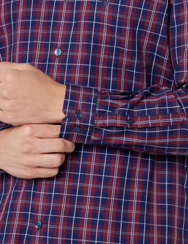 Image of Allen Solly Men's Small Check Casual Shirt | Regular Fit | Classic Pattern | Everyday Smart Casual Style