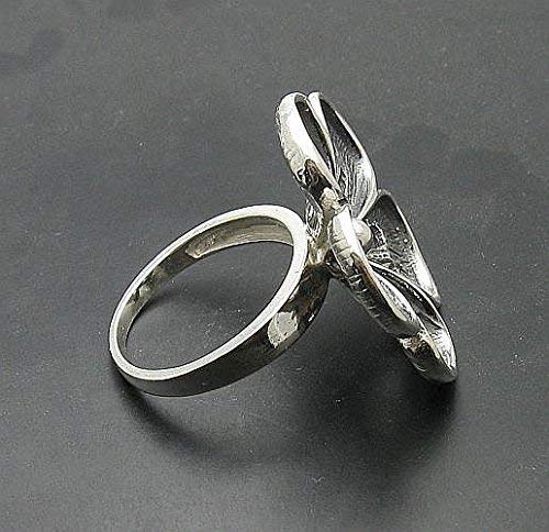 Bague en argent Fleur 925 massif Empress | Bijou d'exception durable - 3
