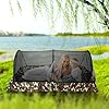 Mosquito Tent,Folding Netting Bed Tent,Portable Mosquito Netting with Bottom,Camping Tent Fine Mesh Mosquito Net for Adults Kids Travel Camping Backyards Canopy Outdoor (Black Net, 1 Person)