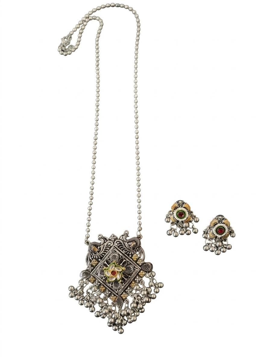 jewels by araina Oxidised Necklace Set for Women-picture-23
