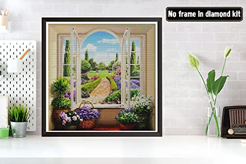 Bimkole 5D Diamond Painting Kits Garden Sky Cloud Bush, DIY Diamant Schilderij Kit Flower Full Ronde Boor Crystal Strass… - Image 3