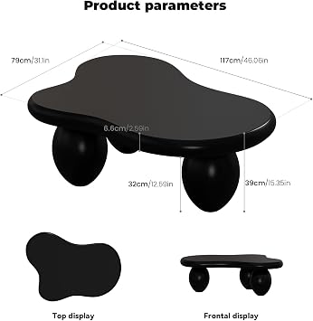 Modern Cloud Shape Low Coffee Table (D46IN)