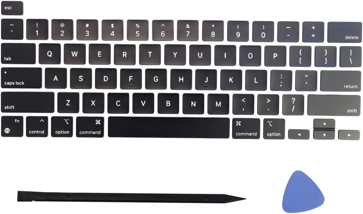 Replacement Keyboard Full Set of Keycaps Keys and Tool Fit for MacBook Pro Retina 16" Model A2141 (EMC 3347) 13" Model A2289 (EMC 3456) A2251 (EMC 3348) A2338 (EMC 3578) Mid 2019 Late 2020 Year