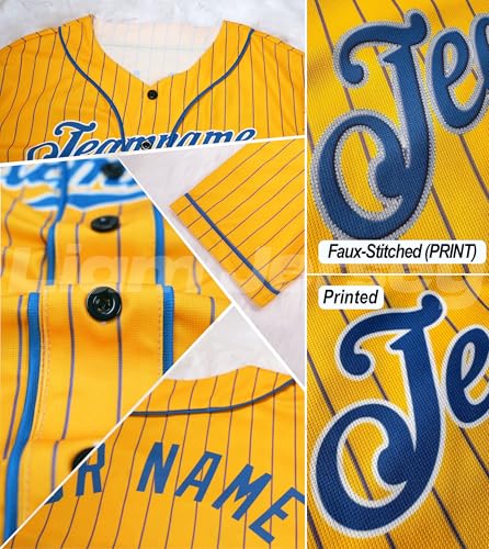 Camiseta de béisbol a rayas personalizada para mujeres, hombres y niños, con nombre, número y logo bordados, camiseta deportiva de béisbol miniatura 4