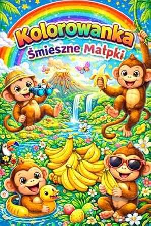 Kolorowanka śmieszne małpki