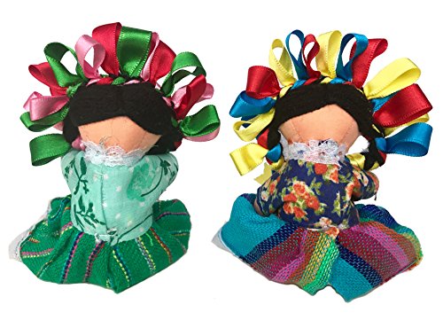 Muñecas de trapo tradicionales mexicanas ALKIMIA 2 unidades miniatura 6
