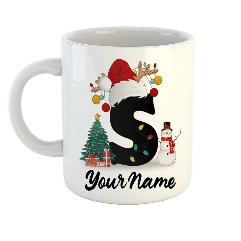 Customized/Personalized Coffee Mug/Cup with Name Printed, Christmas/Xmas Gifts, Secret Santa Gift, Alp-S-S2, R6300-WH