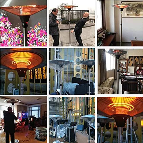 FMHCTN Terrassenheizer Outdoor Elektroheizung Freistehend,Heizkörper Leise Low EnergyIndoor Outdoor,Outdoor Infrarotheizung Schnelles Aufheizen mit Auto- Off- Funktion- 3000w 58x210cm-8