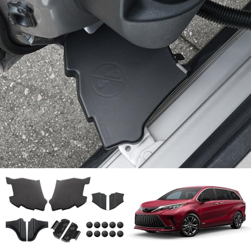 JYCDC Compatible with Toyota Sienna 2025 2024 2023 2022 2021 Protective Cover for Car Parts Middle Door Hinge Protection Cover Screw Dust Cover Decorative Accessories (Complete Set)