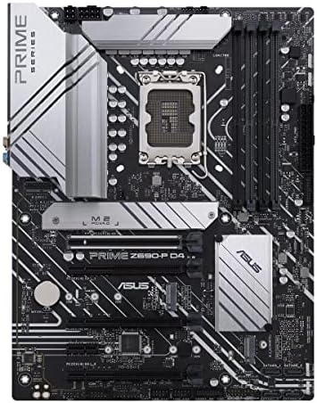 ASUS Prime Z690-P D4 LGA 1700 (Intel twelfth Gen) ATX Motherboard (PCIe 5.0,DDR4,14+1 Energy Levels, 3X M.2,2.5Gb LAN,V-M.2 e-Key,Entrance Panel USB 3.2 Gen 1 USB Sort-C,Thunderbolt 4 Assist, Arua Sync)