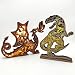 FNYDOX Dragon Guardian 3D Wood Art Set - Dragon Velociraptor Wall Decor & Desktop Ornament with LED Lights, Fantasy Wooden Sculpture for Home & Office Wall Hanging