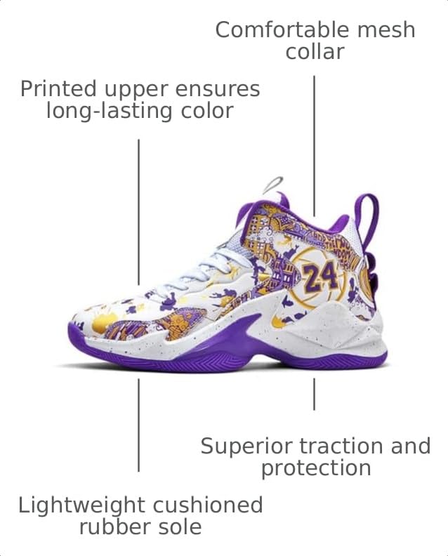 Image of Men's Basketball Shoes Fashion Printed Sneakers