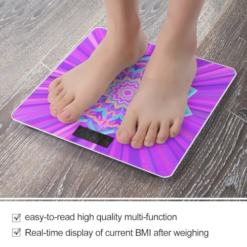 Báscula Digital Simple Mandala para Baño LCD 400 Lb miniatura 5