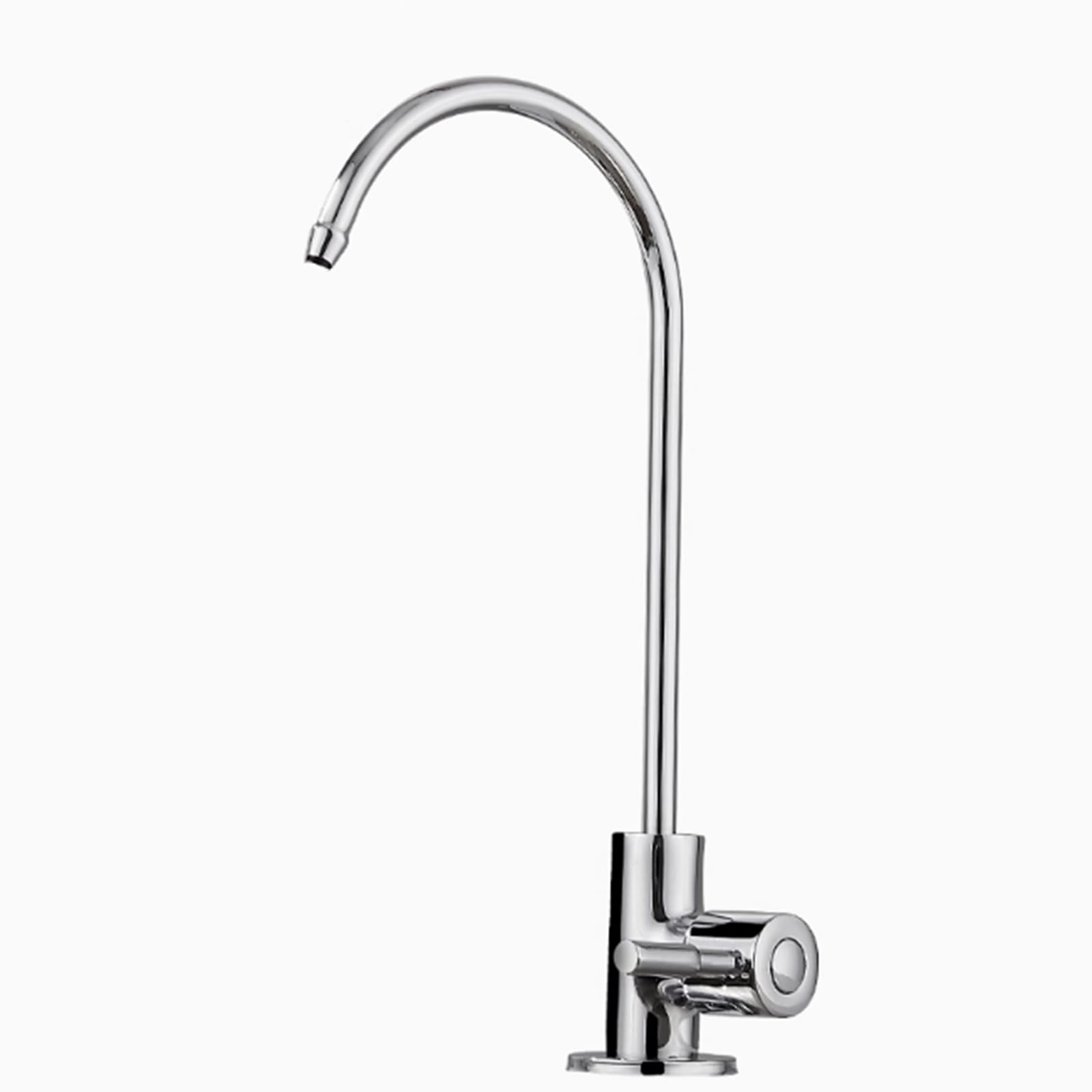 WDSOPK faucet Filter Swan Neck Tap for Kitchen Sink Brass Silver Pure Water Faucet with Filtering Funct