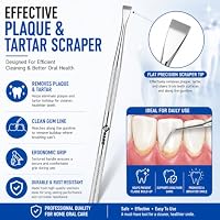 YSCARE Zahnpflege Set Zahnsteinentferner Zahnreiniger Doppelkopf Dental 3er Zahnreinigung Aus Edelstahl Haustierfreundlich – Ansicht 4