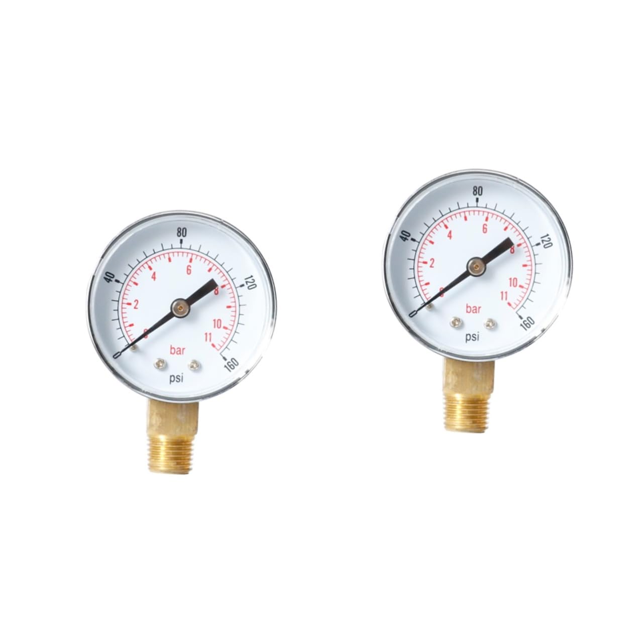 FAVOMOTO 2 Pieces Npt Pressure Gauge Air Bar Pressure Gauge Water Pressure Gauge Y50