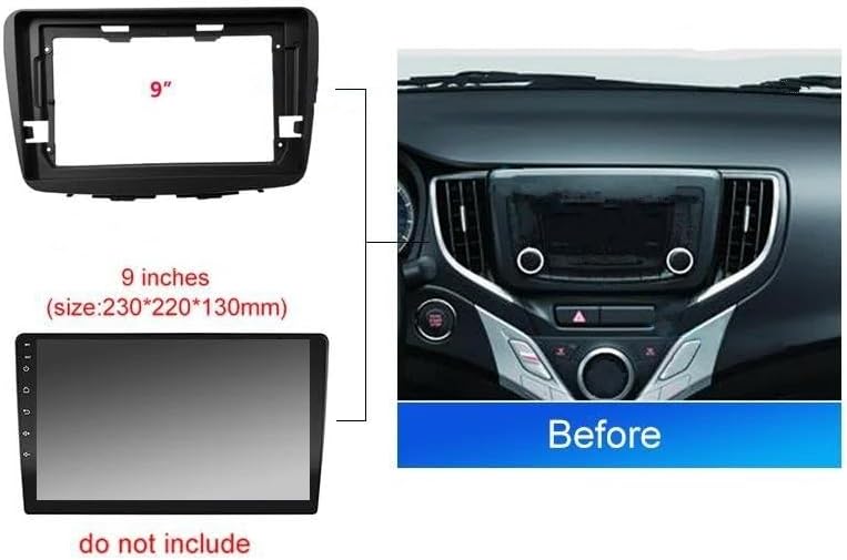 ラジオパネルフェイシア に適合する スズキ バレーノ 2015-2018年式 カーラジオフェイシア 取り付けパネル アンドロイド 9