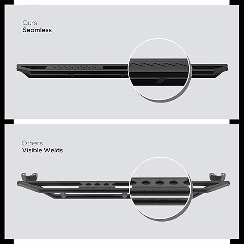 Miniatura 5 de HD Ridez Escalones basculantes híbridos de acero inoxidable compatible con Ford F150 2004-2014 Super Cab (excluye Heritage Edition) (barras