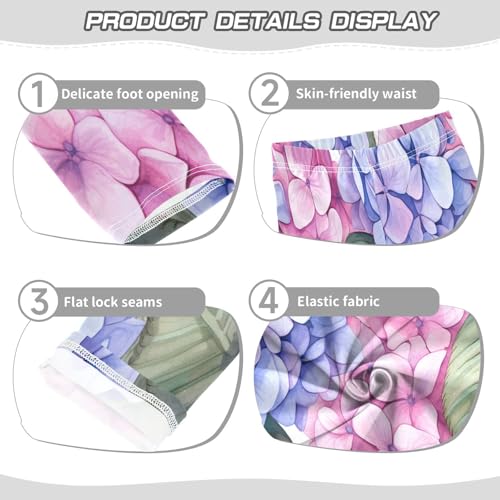 Bolaz Toddler Girls Leggings Printed Yoga Pants Leggings Purple Pink Flower Club for Kids3