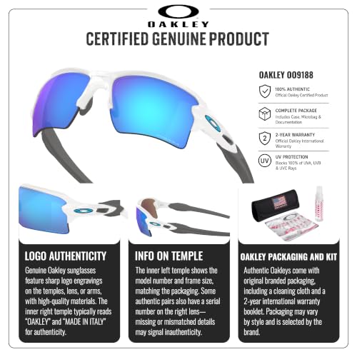 Image of Oakley FLAK 2.0 XL OO9188 Rectangle Shape Sunglasses With Official Eyewear Kit