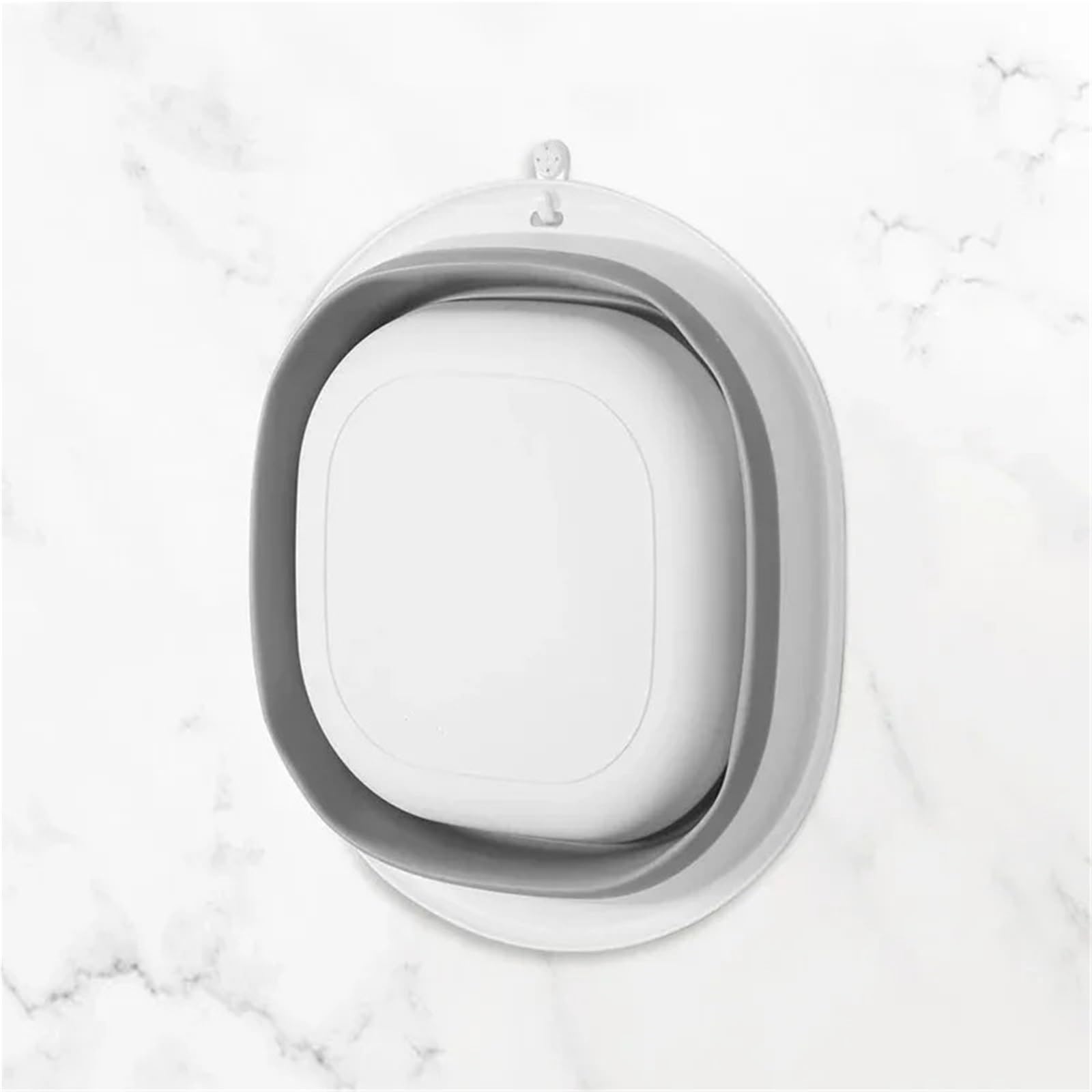 Lot de 2 lavabos Pliables en Plastique for dortoir, for étudiants, Portables, de Voyage, à Compression, Pliables, for l'eau et la Maison pour Salle de Bains(Grey M)