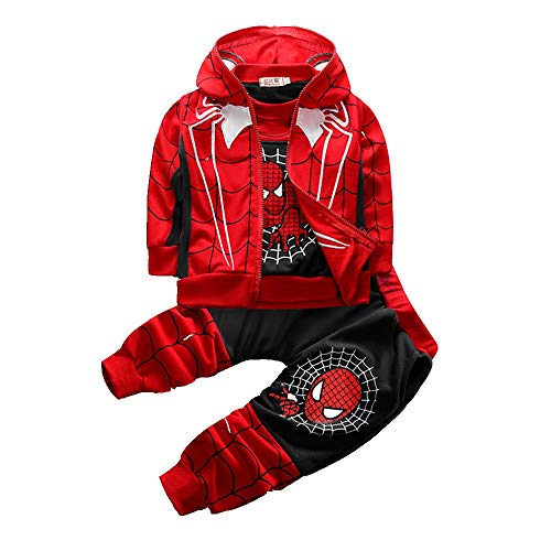 boys Kids & Toddler marvel spiderman cotton hoodies pants sweatpants T-shirts Vest sweatpants costume clothes birthday suits Halloween Cosplay outfit pajamas 3 piece size outfit Captain America 3t