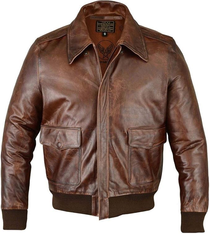 men's air force leather bomber jacket