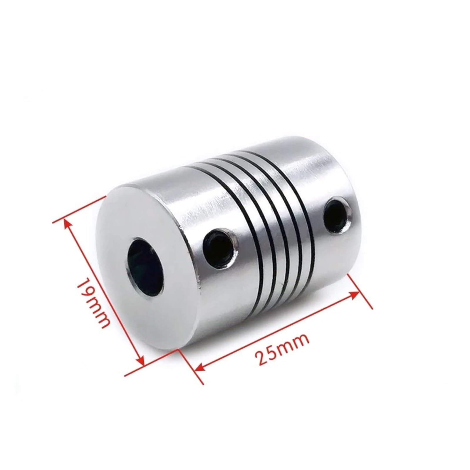 5 acopladores de eje de mandíbula flexible de aluminio 5-6 D19 x L25, 5, 8, 6,35 mm, 8 mm, 10 mm, CNC, acoplador de arranque electrónico paso a paso