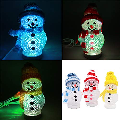 Lámparas de Navidad LED Mini Muñecos de Nieve USB 3 Pcs miniatura 2