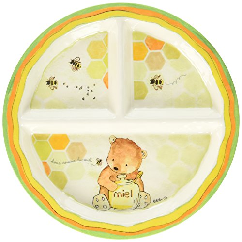 BABY CIE DANI Doux Comme Du Miel Round Textured Sectioned Plate