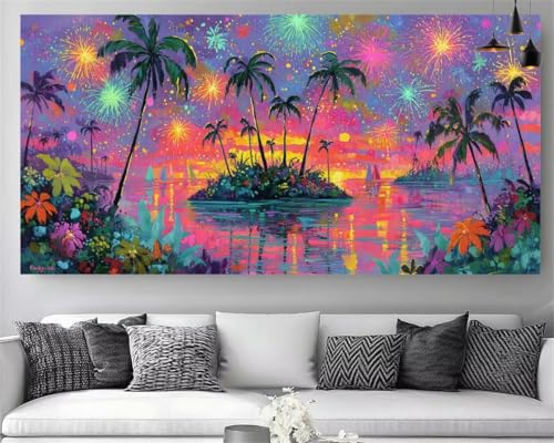 Peinture diamant 5D paysage coloré broderie strass canevas point de croix XXL
