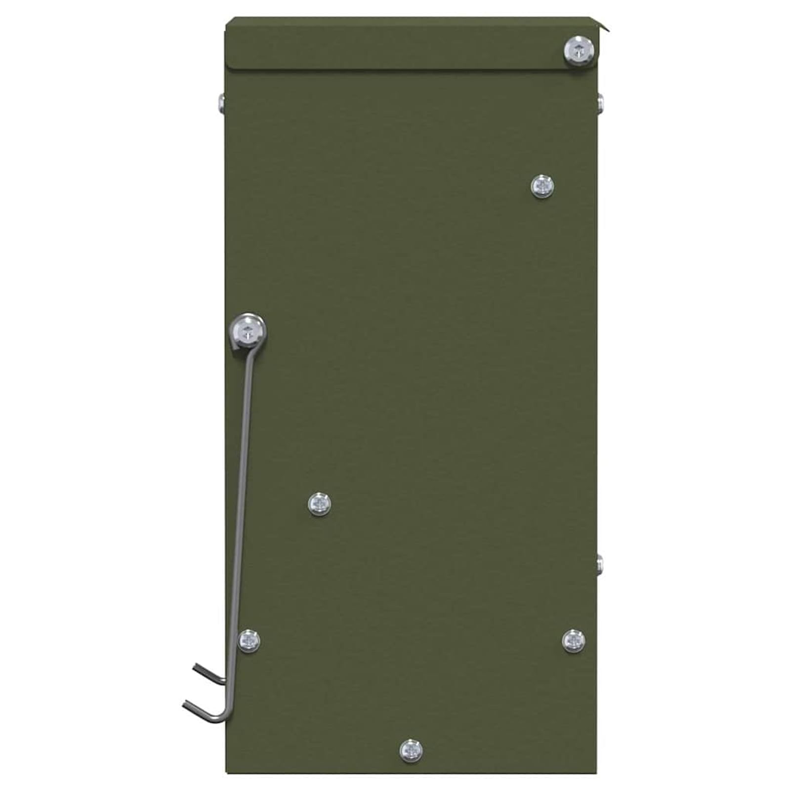 Mangiatoia per Conigli in Acciaio, Verde Oliva, 1.5kg, con Ganci, Resistente alle Intemperie, per Interno/Esterno, Design con Fori di Drenaggio
