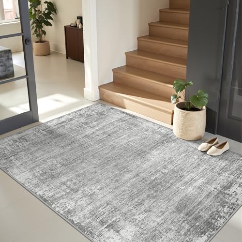 zesthome 4x6 Area Rugs, Washable Rugs for Living Room, Modern Abstract Area Rug, Stain Resistant Rugs for Bedroom, Dining Room, Home Office, Ultra-Thin Low Pile Rug