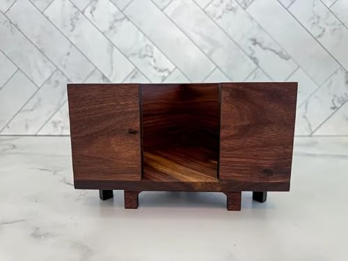 XDGBNH Solid Black Walnut Mini Storage Cabinet, Handmade Small Wooden
