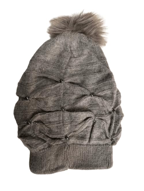 Bonnet chaud à la mode pour femmes tricoté avec grand pompon doux
