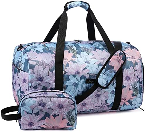 Sucipi Weekender Bag for Women, Large Travel Duffel Bag with Shoe Compartment, Waterproof Carry on Bags for Airplanes, Travel Tote Bags with Toiletry Bag, Overnight Bag with Wet Pocket, Floral Duffle Bag for Travel, Gym, Dance, Hospital(A-floral) 1 Sucipi Weekender Bag for Women, Large Travel Duffel Bag with Shoe Compartment, Waterproof Carry on Bags for Airplanes, Travel Tote Bags with Toiletry Bag, Overnight Bag with Wet Pocket, Floral Duffle Bag for Travel, Gym, Dance, Hospital(A-floral)