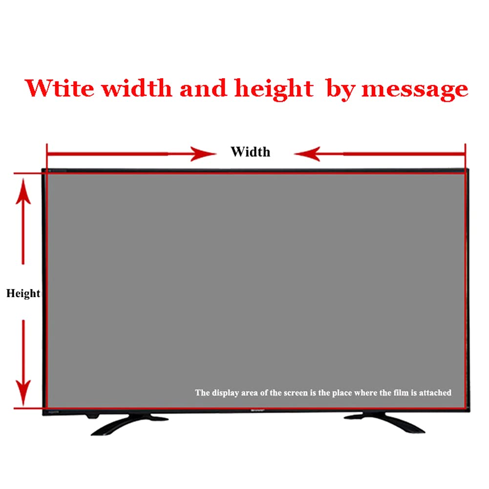 Protecteur d'écran TV anti-éblouissant anti-rayures pour moniteur 65-75 pouces, Film protecteur anti-rayonnement anti-lumière bleue pour écran LCD, LED, 4K OLED & QLED et écran incurvé,75"(1645×930mm)