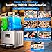EKway Slushy Machine,15L x2 Double Tanks Comercial Margarita &Slushie Machine,120+ Cups 1000W 110V Electric Large Daiquiri Machine with Self-cleaning Mode,for Home Party Restaurants Cafe Bars
