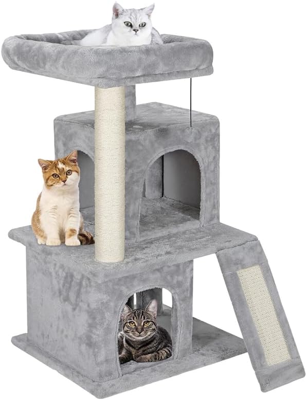 Cat Tree Tower 34" STURDY Activity Center Large Playing House Condo for Rest ，Package ship from USA