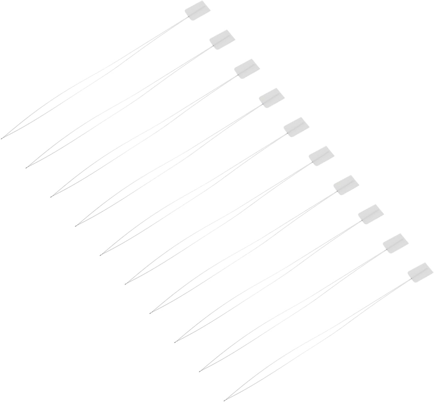 KONTONTY 10pcs Beaded Needles for Bead Threading Ultra-Thin Needles Central Opening for Easy Use Lightweight and Beading Embroidery Tools for Crafts and Projects