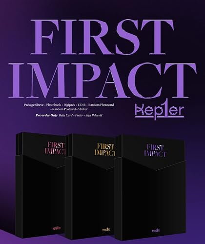 Miniatura 2 de GENIE MUSIC Kep1er - FIRST IMPACT Album+Pre-Order Benefit+Folded Poster+Extra Photocards Set (Connect 1 ver.)