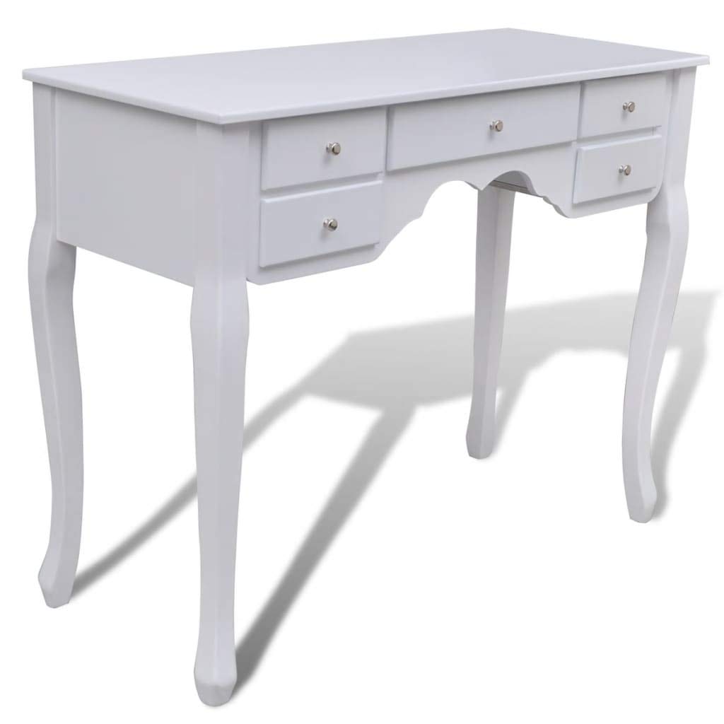 vidaXL Kaptafel met Spiegel 90x50x132,5 cm, Modern, Bewerkt Hout, Zwart