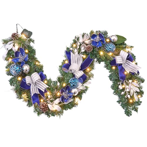 Pre-Lit Christmas Garland for Front Door with 20 LED Lights,6