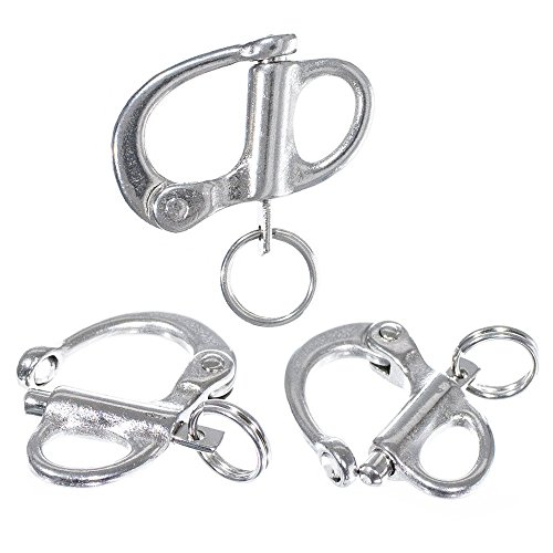 Baron 3/4 in. Dia. x 3-1/2 in. L Nickel-Plated Steel Boat Snap 180 lb.