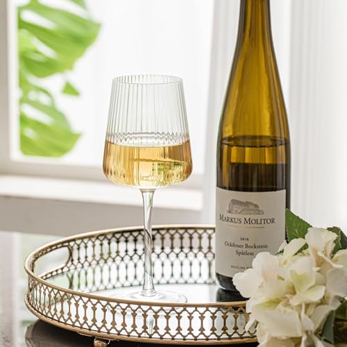 Image of Premium Wine Glasses 400ml, Set of 6 Long Wine, Burgundy Clear Glasses with Stem for Wedding Anniversary, Birthday, Gift (RKT-12, Set of 6)