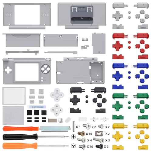Image of eXtremeRate SFC SNES Classic EU Style Replacement Full Housing Shell for Nintendo DS Lite, Custom Handheld Console Case Cover with Buttons, Screen Lens for Nintendo DS Lite NDSL - Console Without