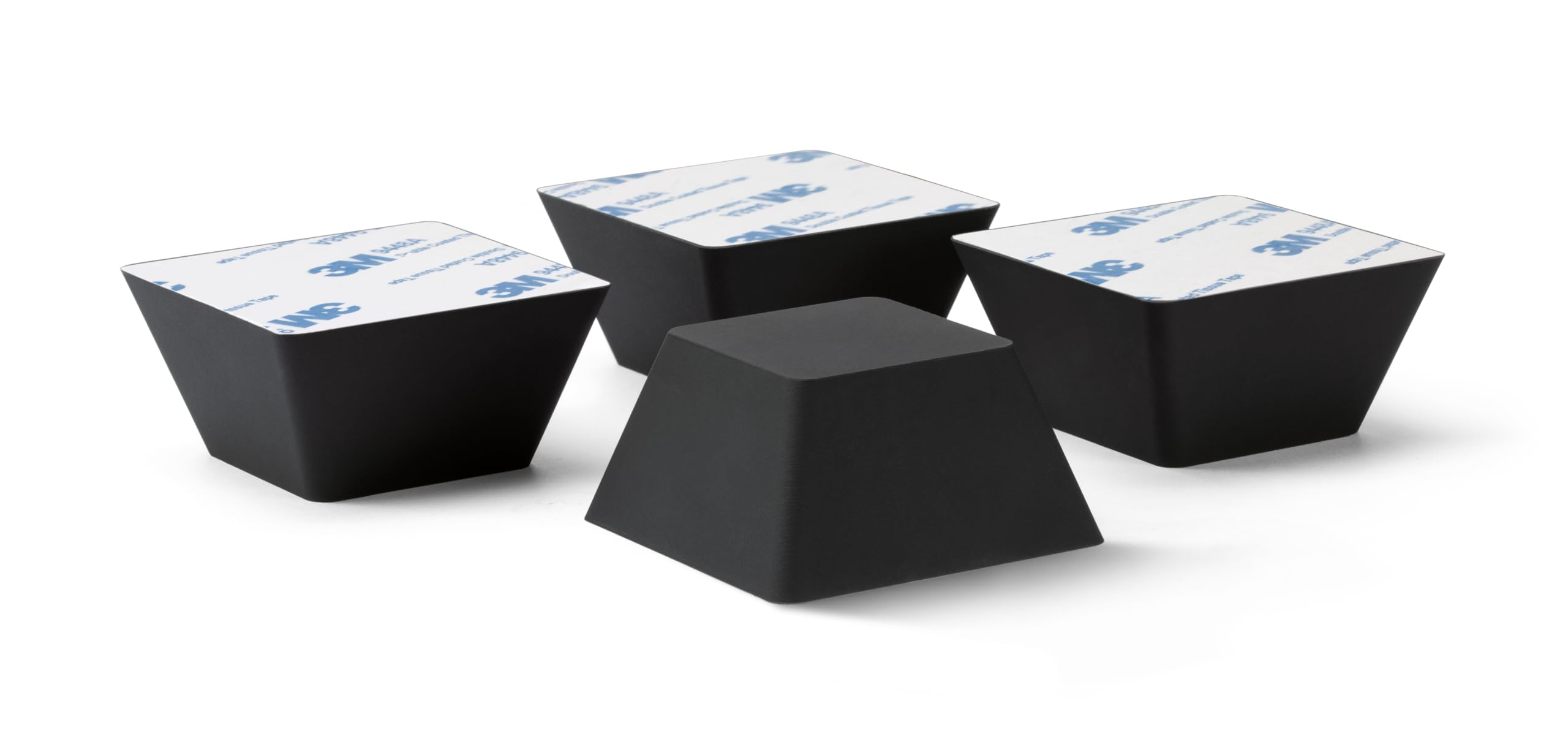 Dynavox Silicone Elastomer Damper EDS50 Set of 4 Universal Absorber Feet for HiFi Devices, Speakers, Amplifiers, Subwoofers and Turntables, Vibration Dampers with 3M Adhesive Surface, Black