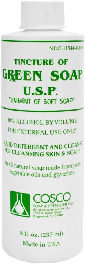COSCO Pure Liquid Green Soap Stencil Tattoo Transfer Medical Prep Wash, 8 Fluid Ounce