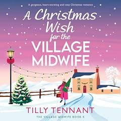 Diseño de la portada del título A Christmas Wish for the Village Midwife
