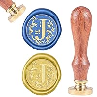 craspire Retro alfabet initialen was stempel klassieke vintage 26 letters AZ 25 mm kop van messing afneembaar houten handvat voor envelop, uitnodiging, versiering, cadeau, decoratie (letter B